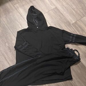 PJ Harlow: Black Women's Hoodie and Jogger Set. Size medium but oversized.